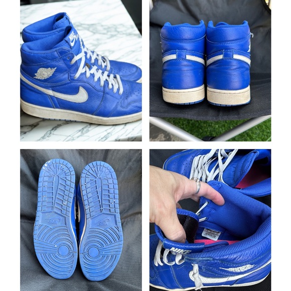 Nike Air Jordan 1 Retro High OG Hyper Royal Sneakers 555088-401 Men Size 13 - Picture 2 of 3